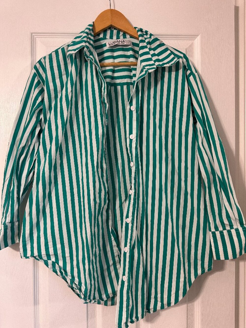 Lusana Stripped Button Up